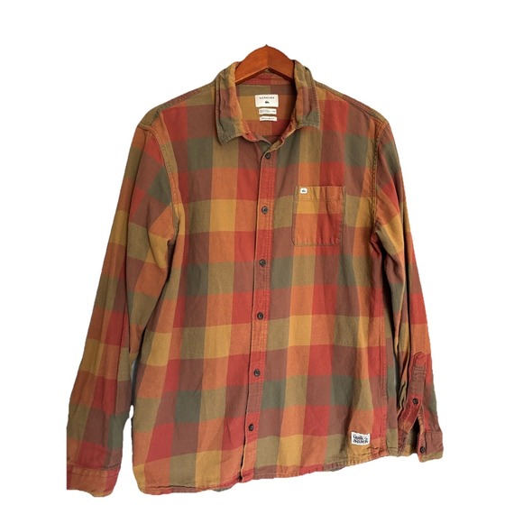 Quiksilver Flannel Button Up Mens L Outdoors Gorpcore Camping Hiking Festival - Picture 1 of 11